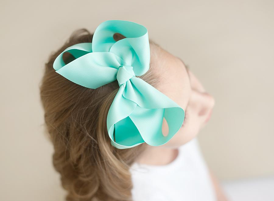 Boutique Solid Grosgrain Hair Bows – 38 Colors | 4", 6" & 8" | Alligator Clip | Girls & Toddlers