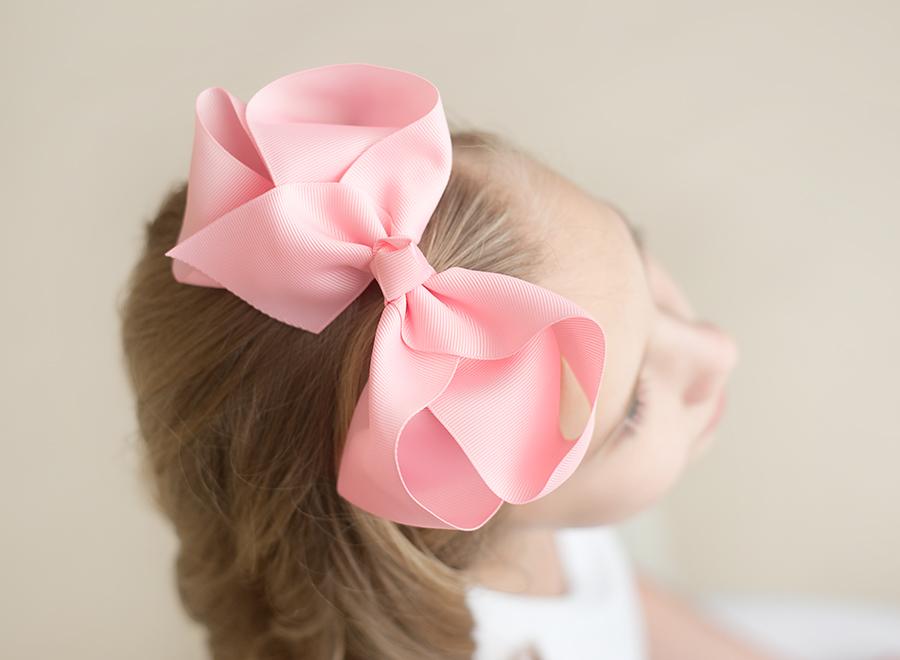 Boutique Solid Grosgrain Hair Bows – 38 Colors | 4", 6" & 8" | Alligator Clip | Girls & Toddlers