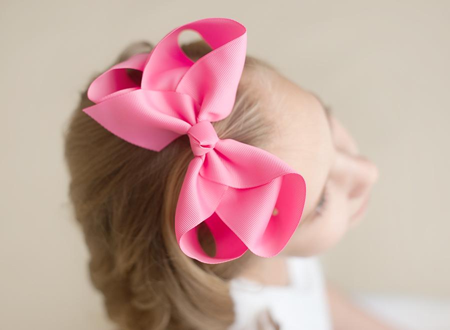 Boutique Solid Grosgrain Hair Bows – 38 Colors | 4", 6" & 8" | Alligator Clip | Girls & Toddlers