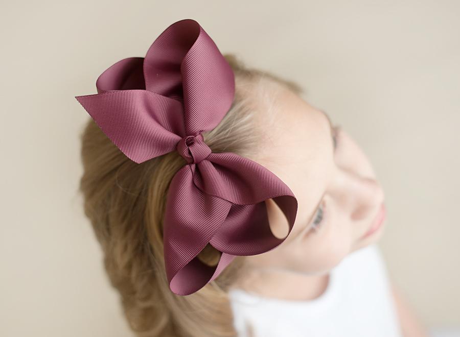 Boutique Solid Grosgrain Hair Bows – 38 Colors | 4", 6" & 8" | Alligator Clip | Girls & Toddlers