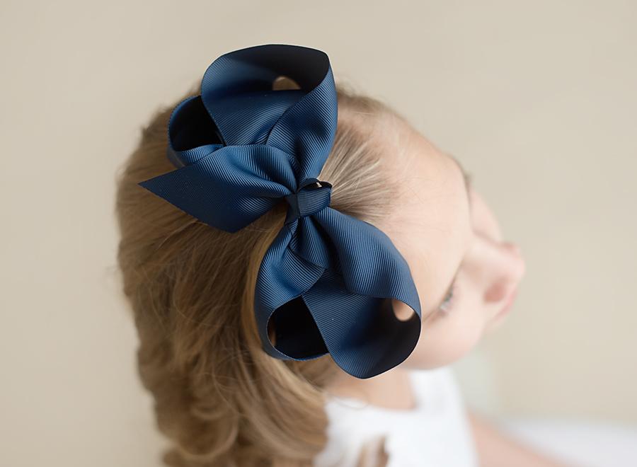 Boutique Solid Grosgrain Hair Bows – 38 Colors | 4", 6" & 8" | Alligator Clip | Girls & Toddlers