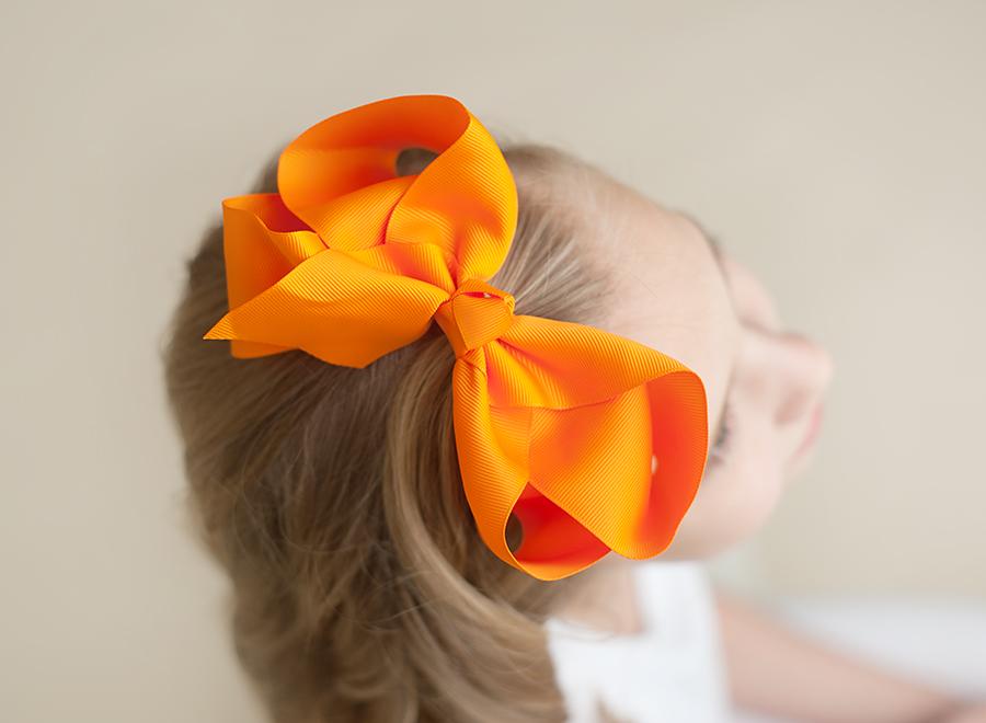 Boutique Solid Grosgrain Hair Bows – 38 Colors | 4", 6" & 8" | Alligator Clip | Girls & Toddlers