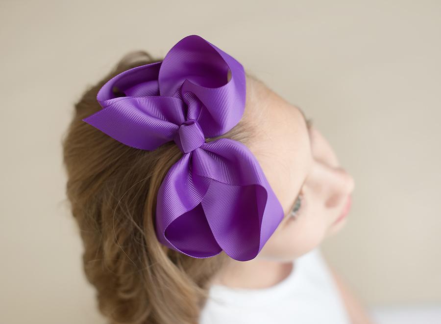 Boutique Solid Grosgrain Hair Bows – 38 Colors | 4", 6" & 8" | Alligator Clip | Girls & Toddlers