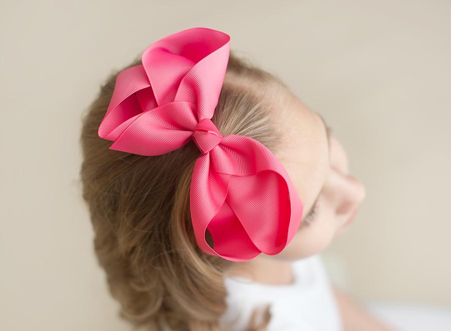 Boutique Solid Grosgrain Hair Bows – 38 Colors | 4", 6" & 8" | Alligator Clip | Girls & Toddlers