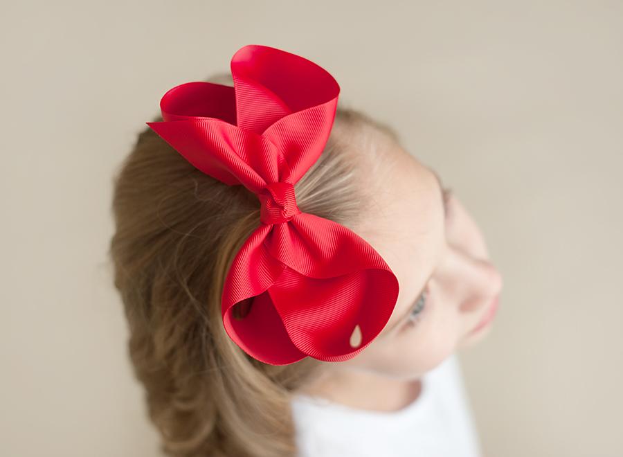 Boutique Solid Grosgrain Hair Bows – 38 Colors | 4", 6" & 8" | Alligator Clip | Girls & Toddlers