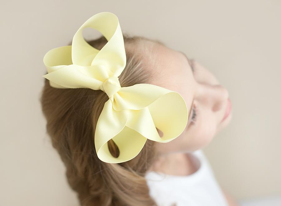Boutique Solid Grosgrain Hair Bows – 38 Colors | 4", 6" & 8" | Alligator Clip | Girls & Toddlers