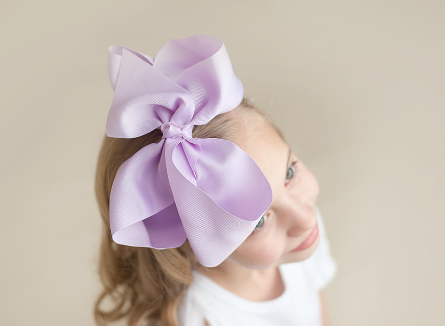 Boutique Solid Grosgrain Hair Bows – 38 Colors | 4", 6" & 8" | Alligator Clip | Girls & Toddlers