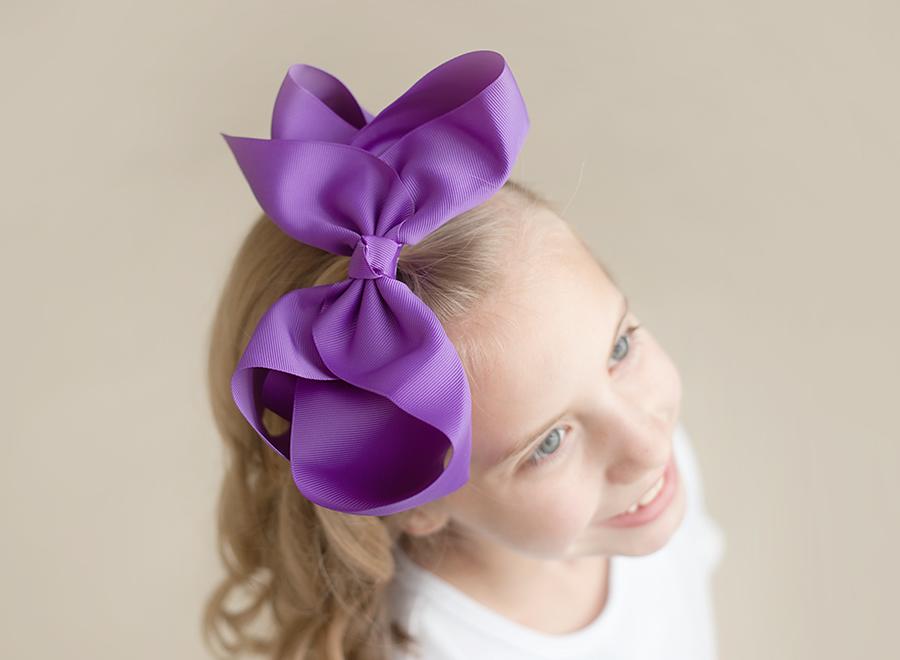 Boutique Solid Grosgrain Hair Bows – 38 Colors | 4", 6" & 8" | Alligator Clip | Girls & Toddlers