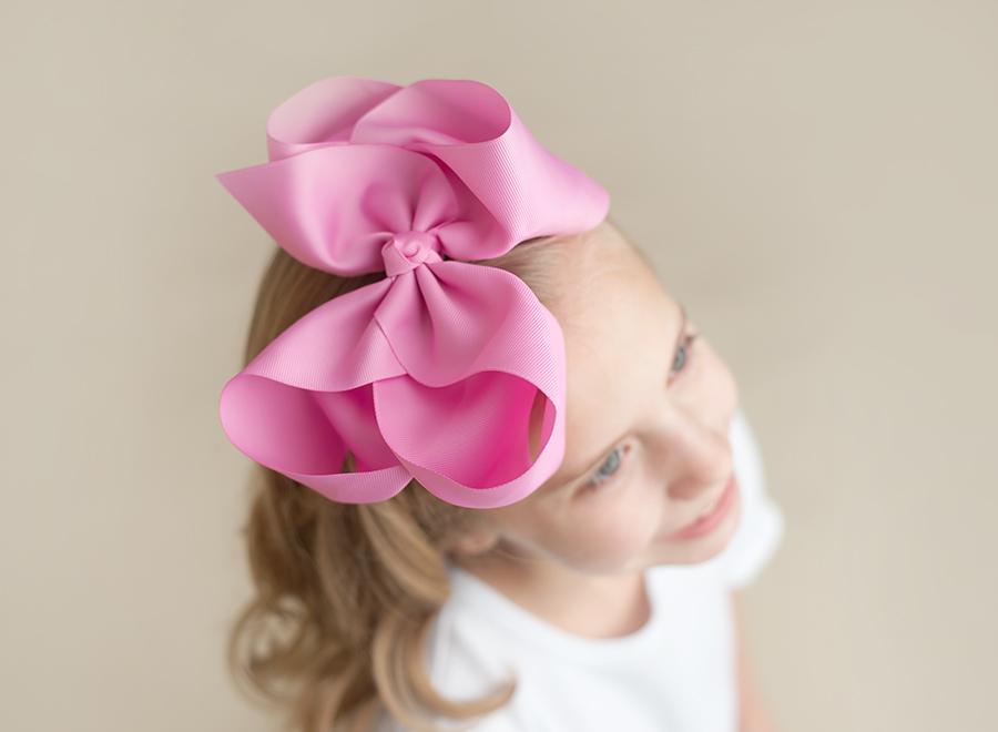 Boutique Solid Grosgrain Hair Bows – 38 Colors | 4", 6" & 8" | Alligator Clip | Girls & Toddlers