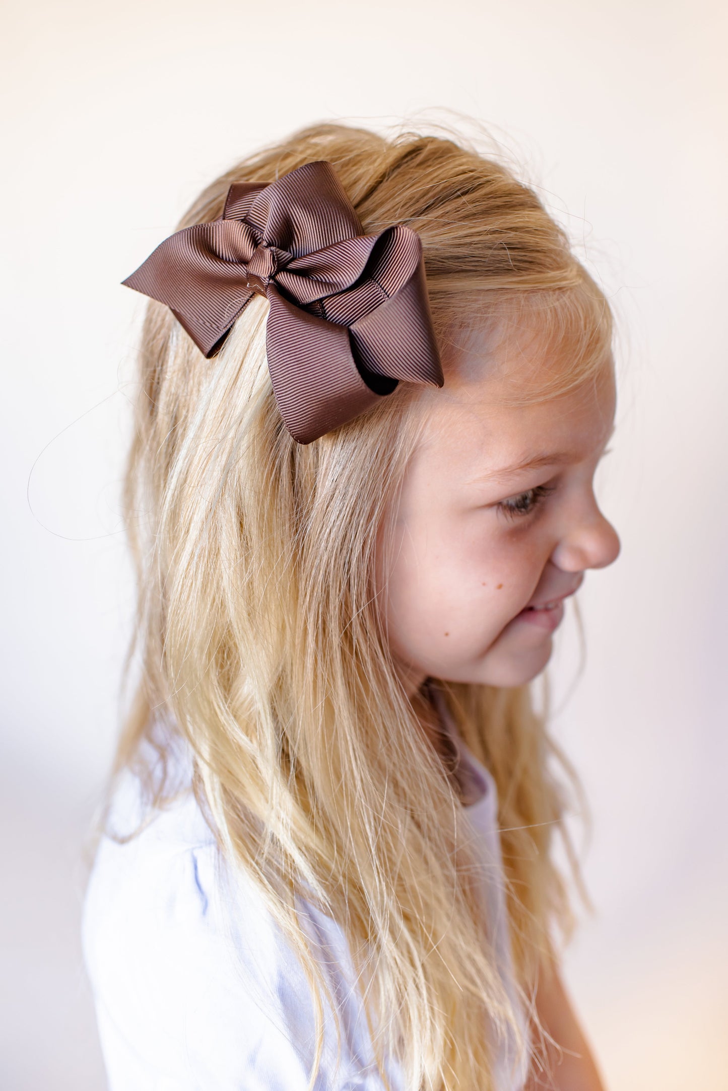 Boutique Solid Grosgrain Hair Bows – 38 Colors | 4", 6" & 8" | Alligator Clip | Girls & Toddlers