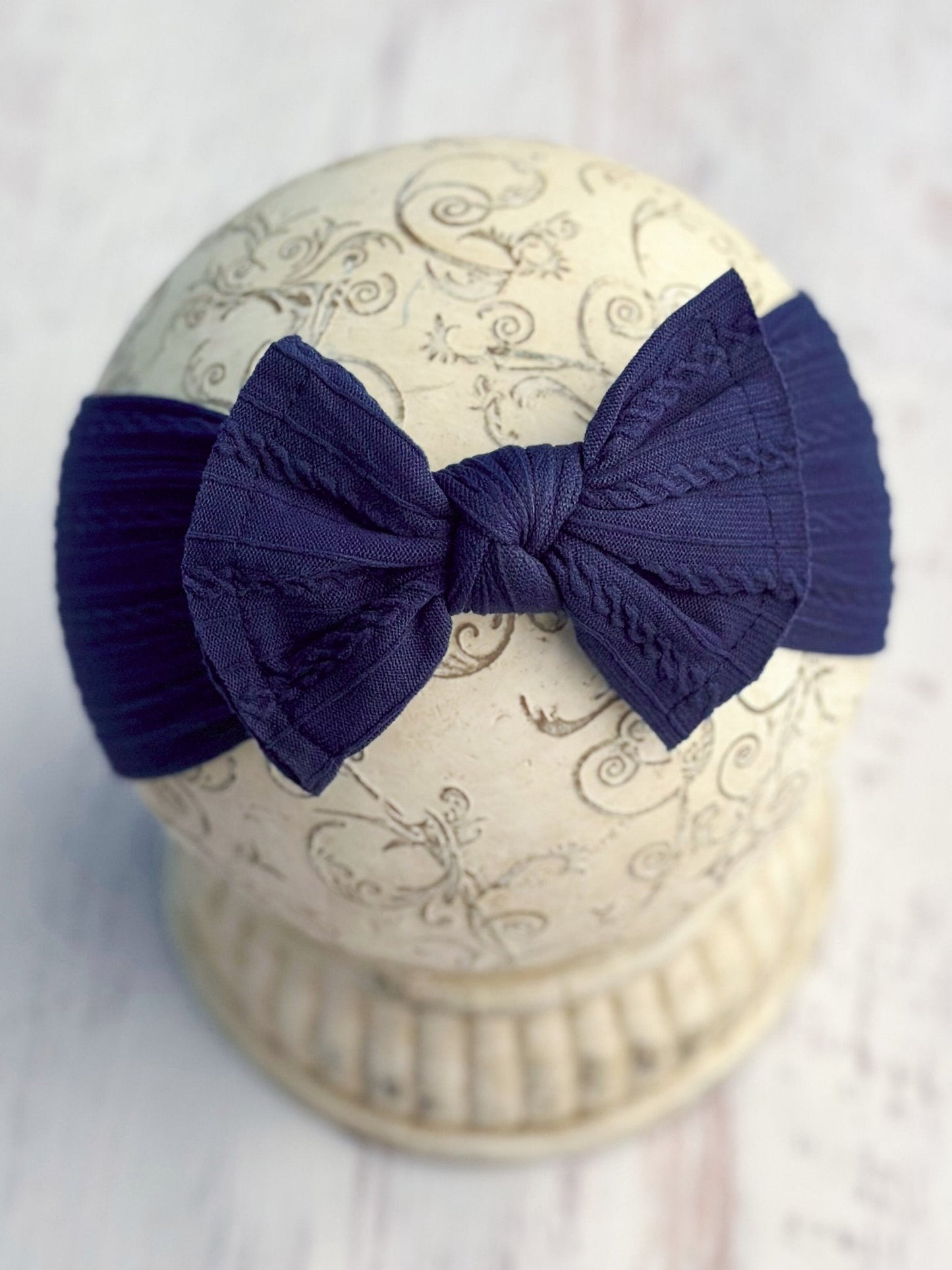 Cable Knit Bow Headbands