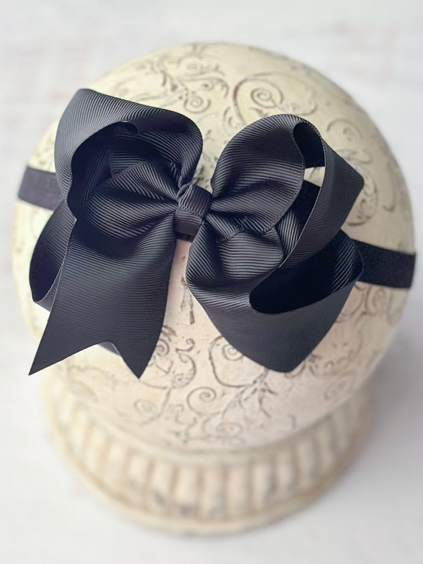 Classic Grosgrain Hair Bow - Satin Headband - 4.5"