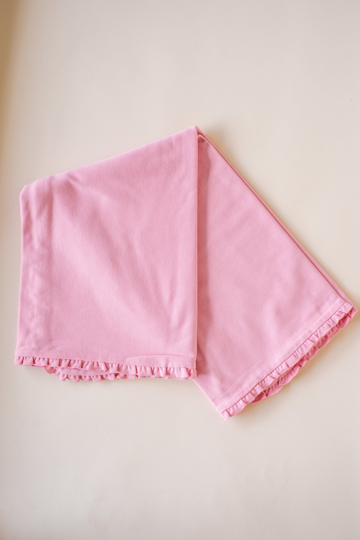 Ruffle Baby Blanket – Cotton Blank for Embroidery & Boutique │ 7 Colors │ 39” × 28”