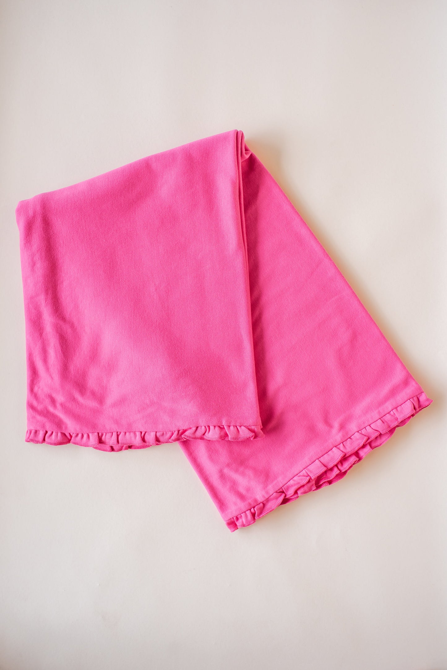 Ruffle Baby Blanket – Cotton Blank for Embroidery & Boutique │ 7 Colors │ 39” × 28”