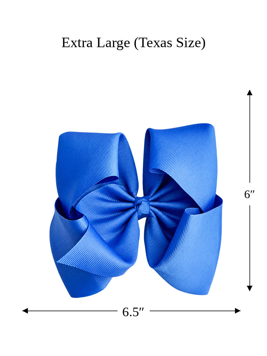 6.5" Texas Size Grosgrain Hair Bow | Alligator or French Clip