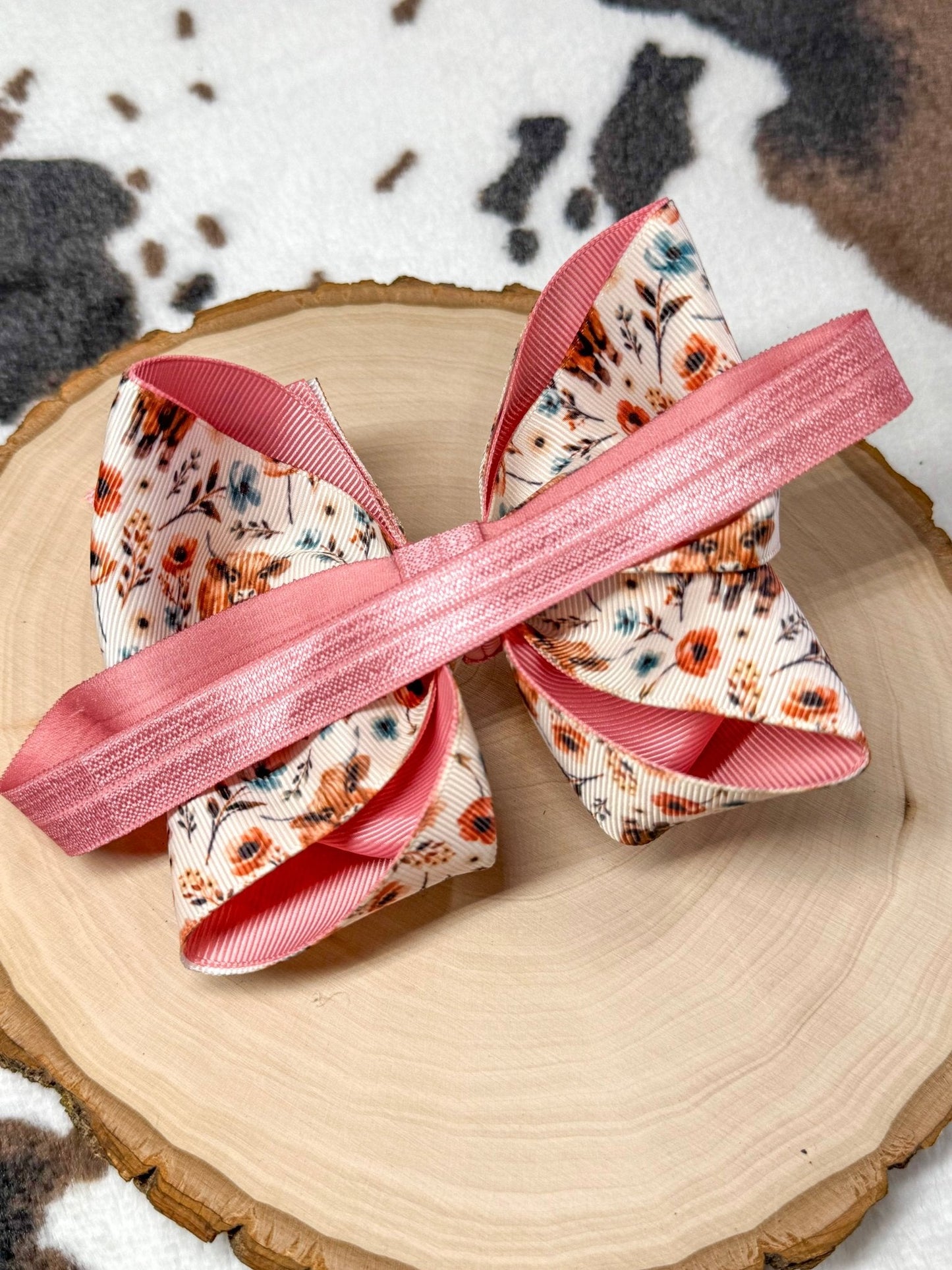 Highland Bloom Double Layer Hair Bow | Clip or Headband