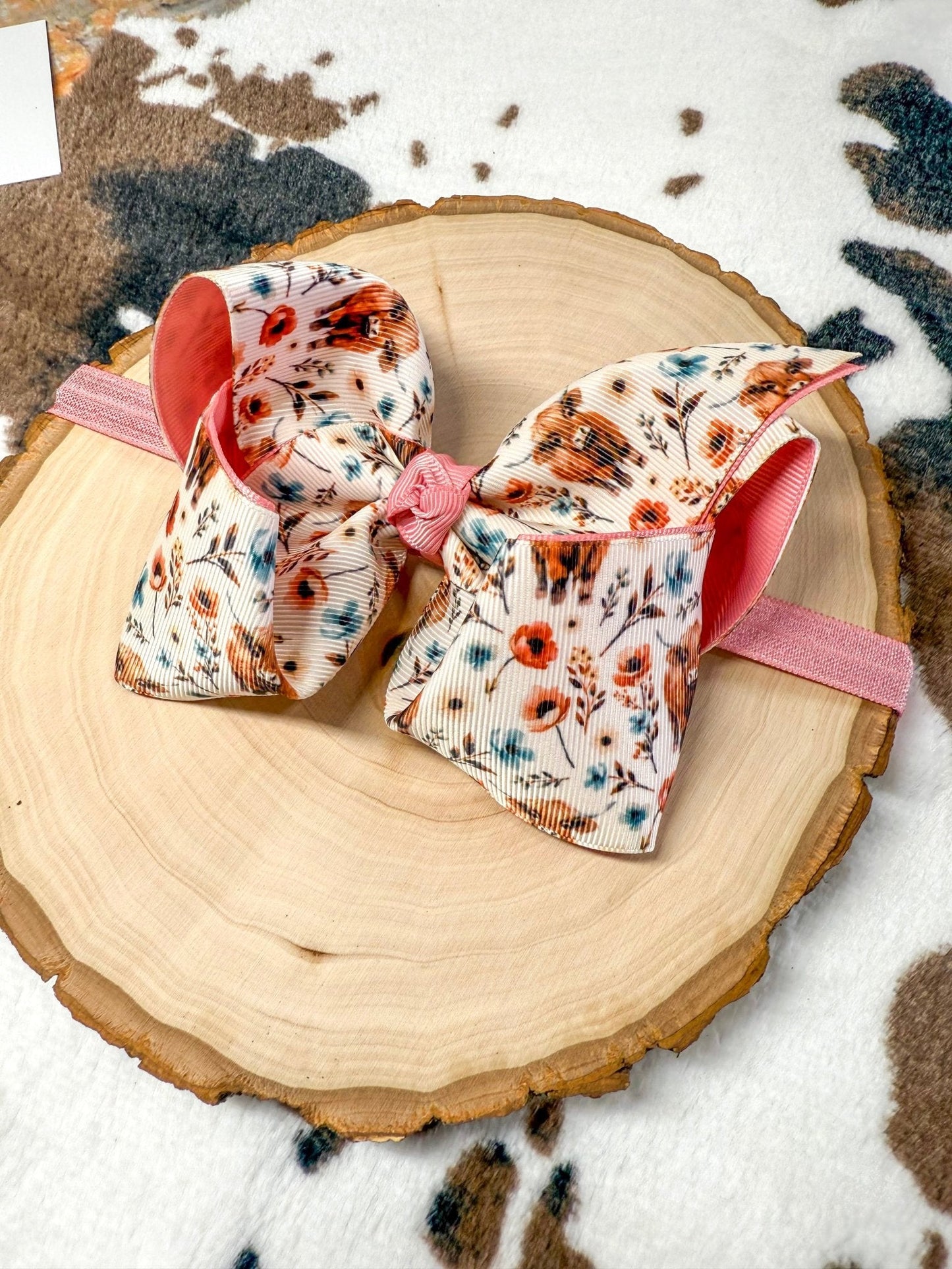 Highland Bloom Double Layer Hair Bow | Clip or Headband