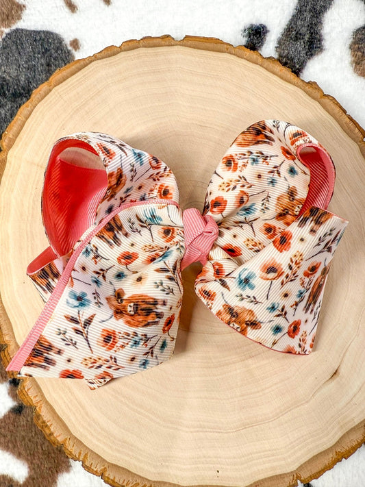 Highland Bloom Double Layer Hair Bow | Clip or Headband