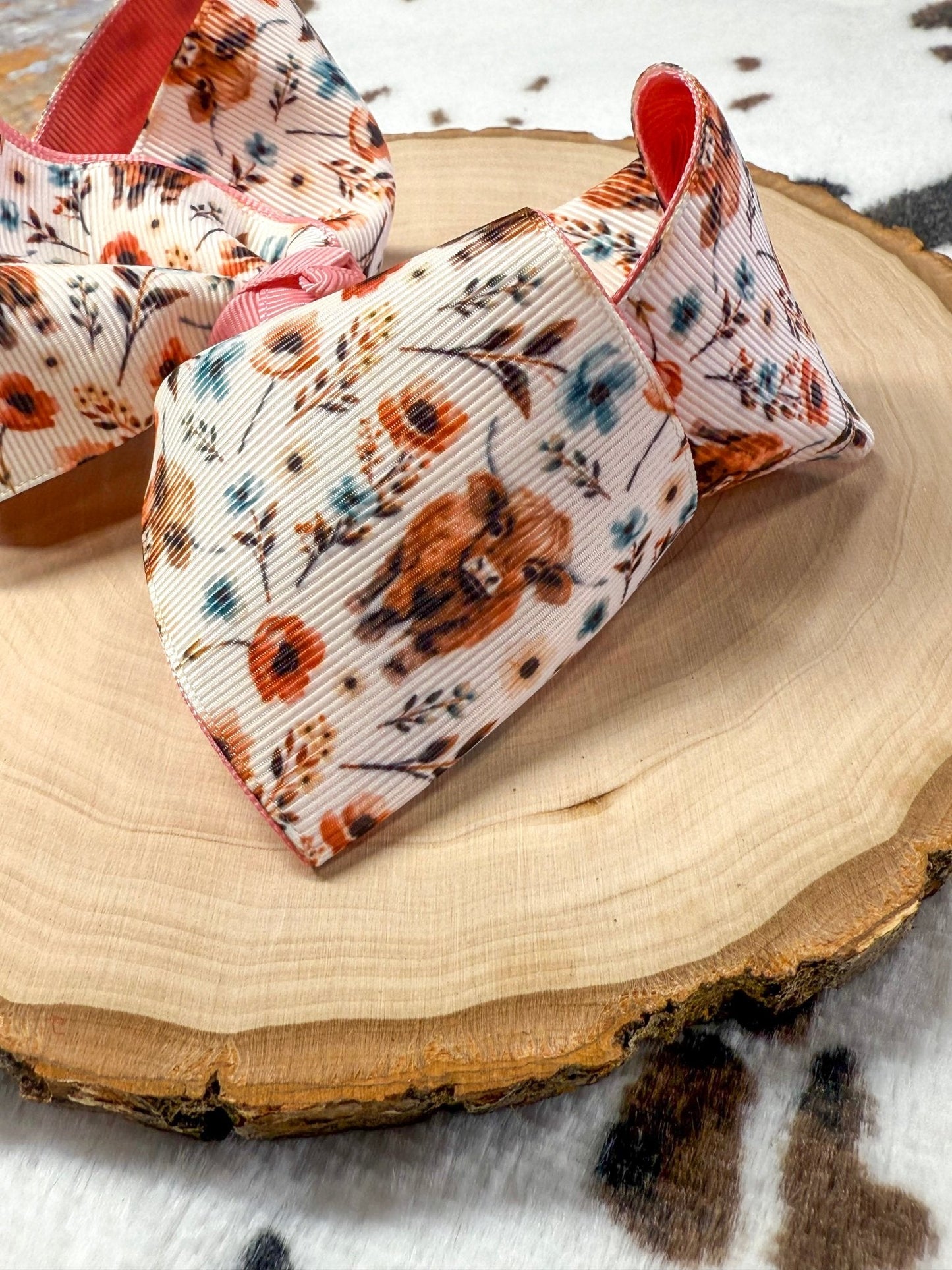 Highland Bloom Double Layer Hair Bow | Clip or Headband