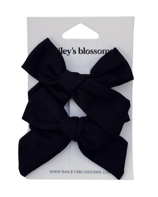 Linen Cotton Piggie Sets - Black