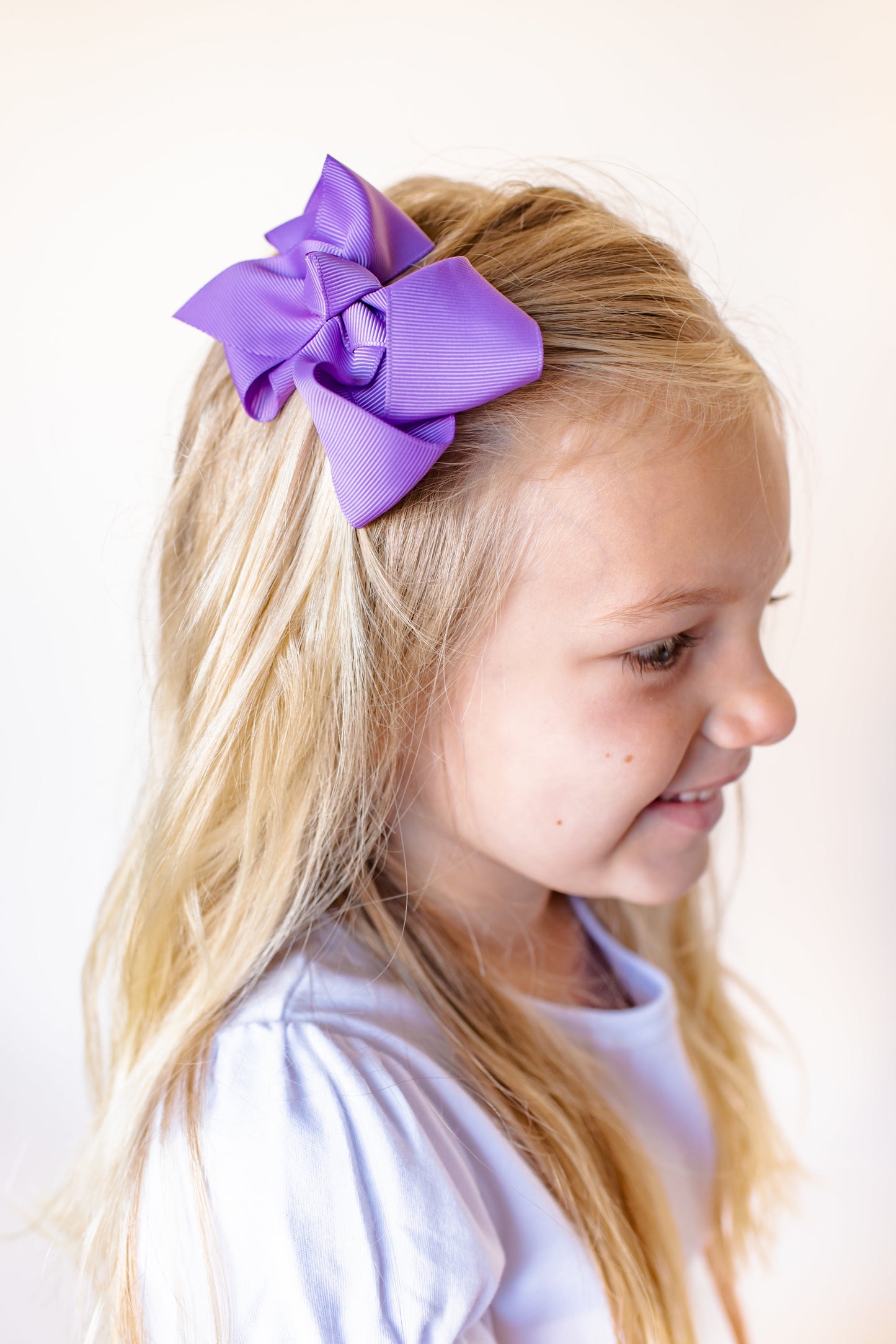 Boutique Solid Grosgrain Hair Bows – 38 Colors | 4", 6" & 8" | Alligator Clip | Girls & Toddlers