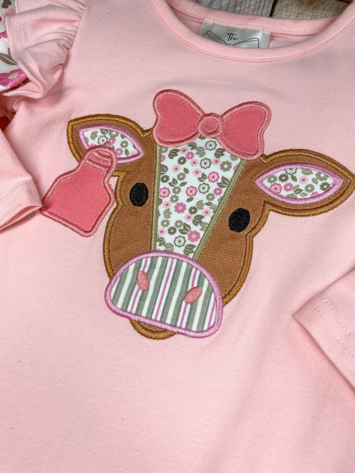 Pretty in Pink Cow Girls Infant Romper
