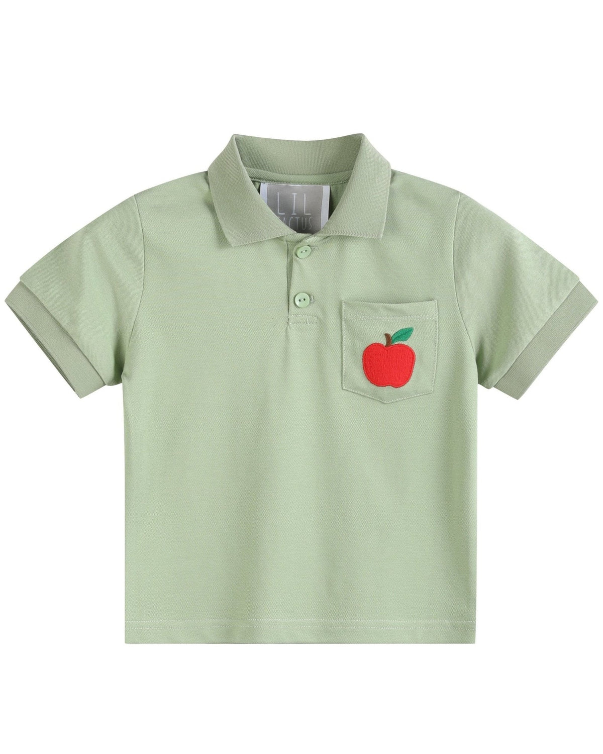Sage Green Apple Polo Golf Shirt