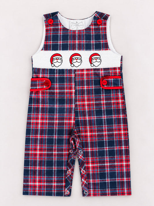 Santa Trio Plaid Infant Boys Onesie