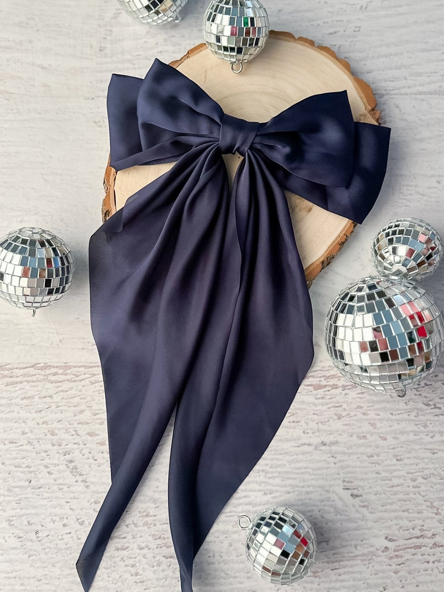 Satin Coquette Bows - French Clip - 8"