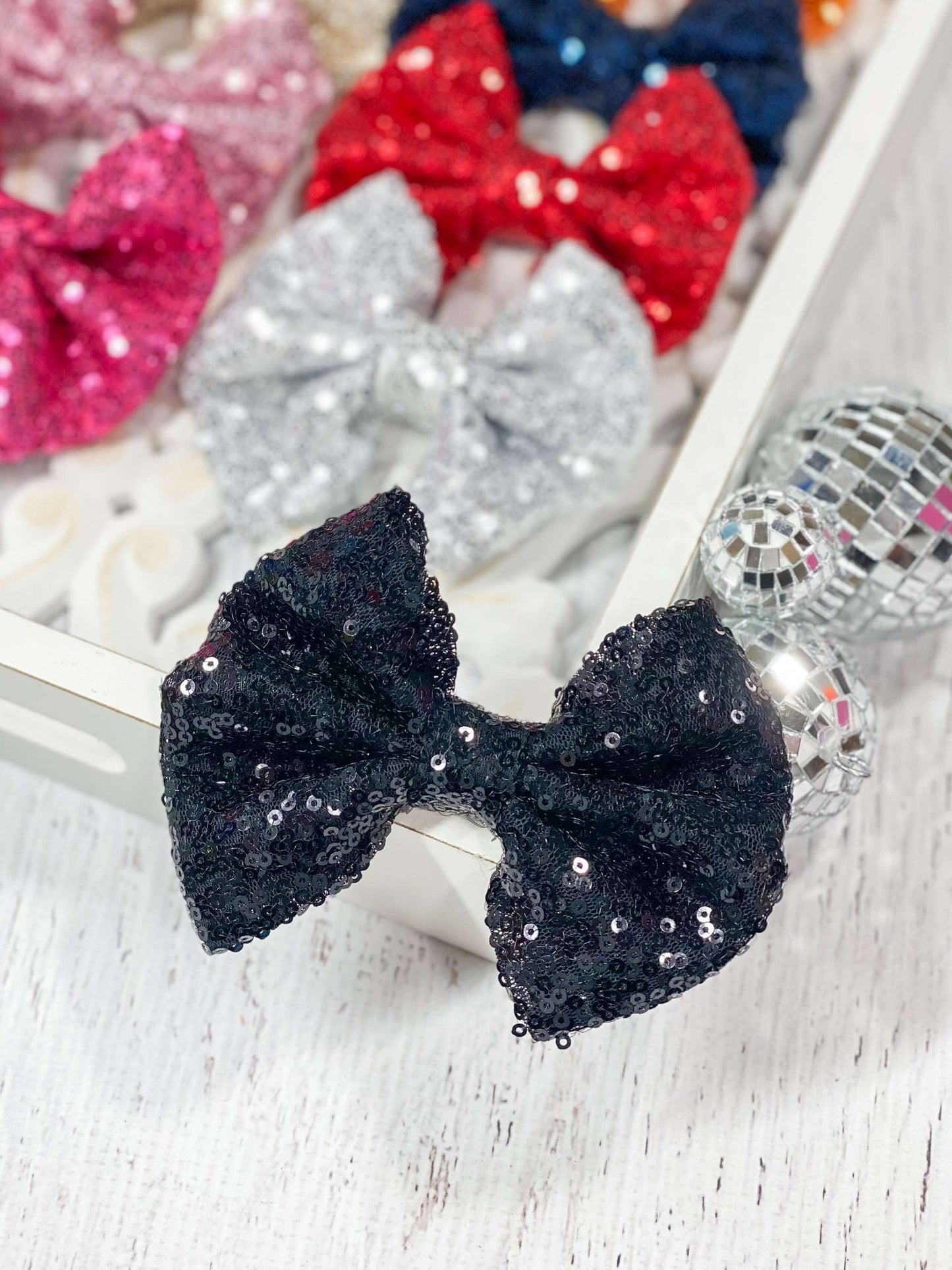 4" Sequin Hair Bow | Alligator Clip