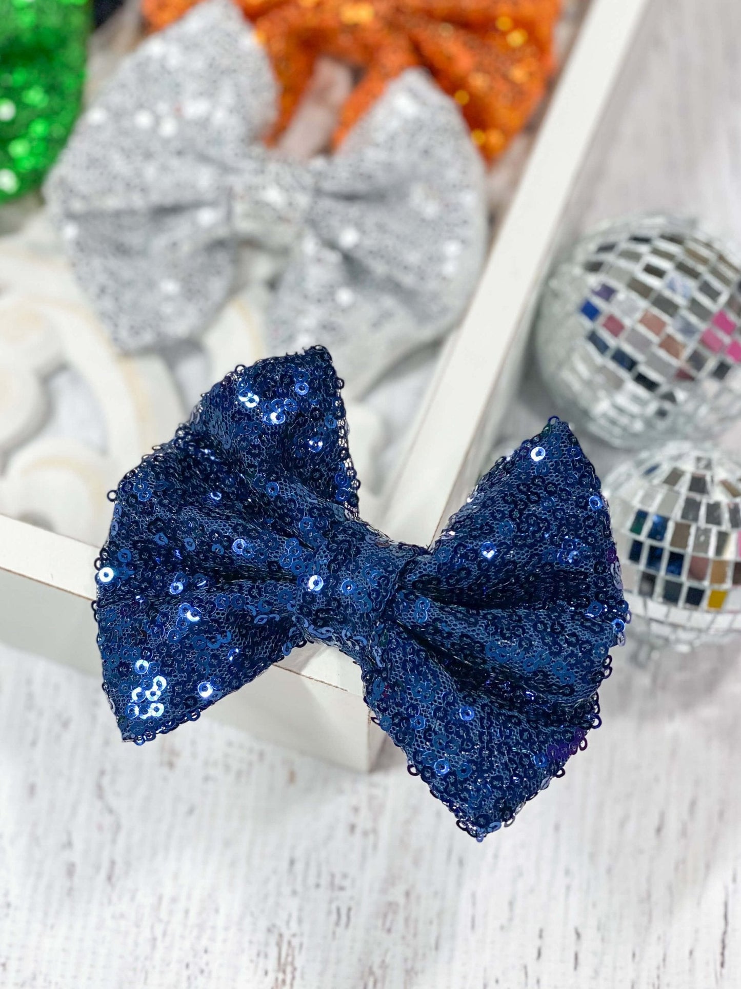4" Sequin Hair Bow | Alligator Clip