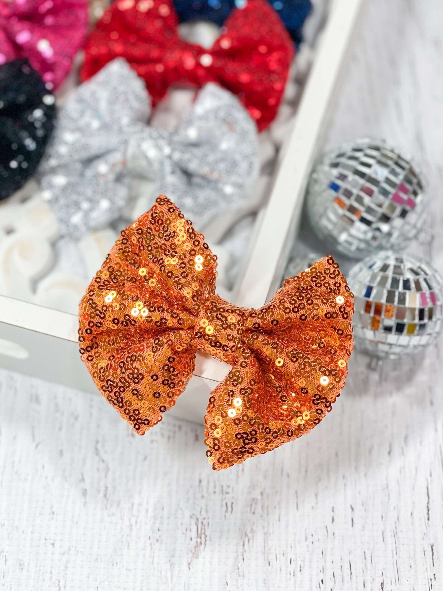 4" Sequin Hair Bow | Alligator Clip
