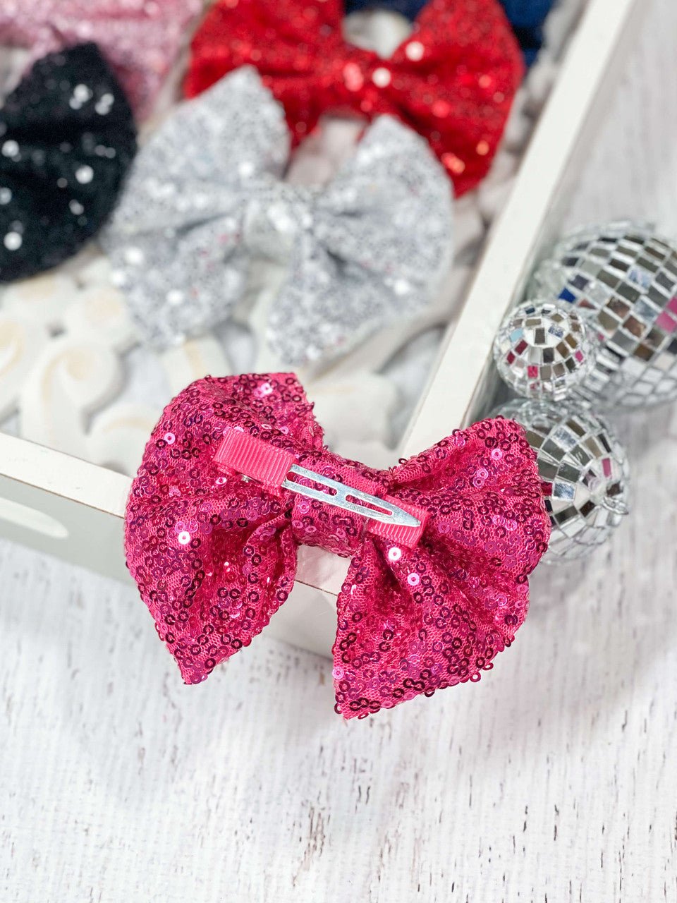4" Sequin Hair Bow | Alligator Clip