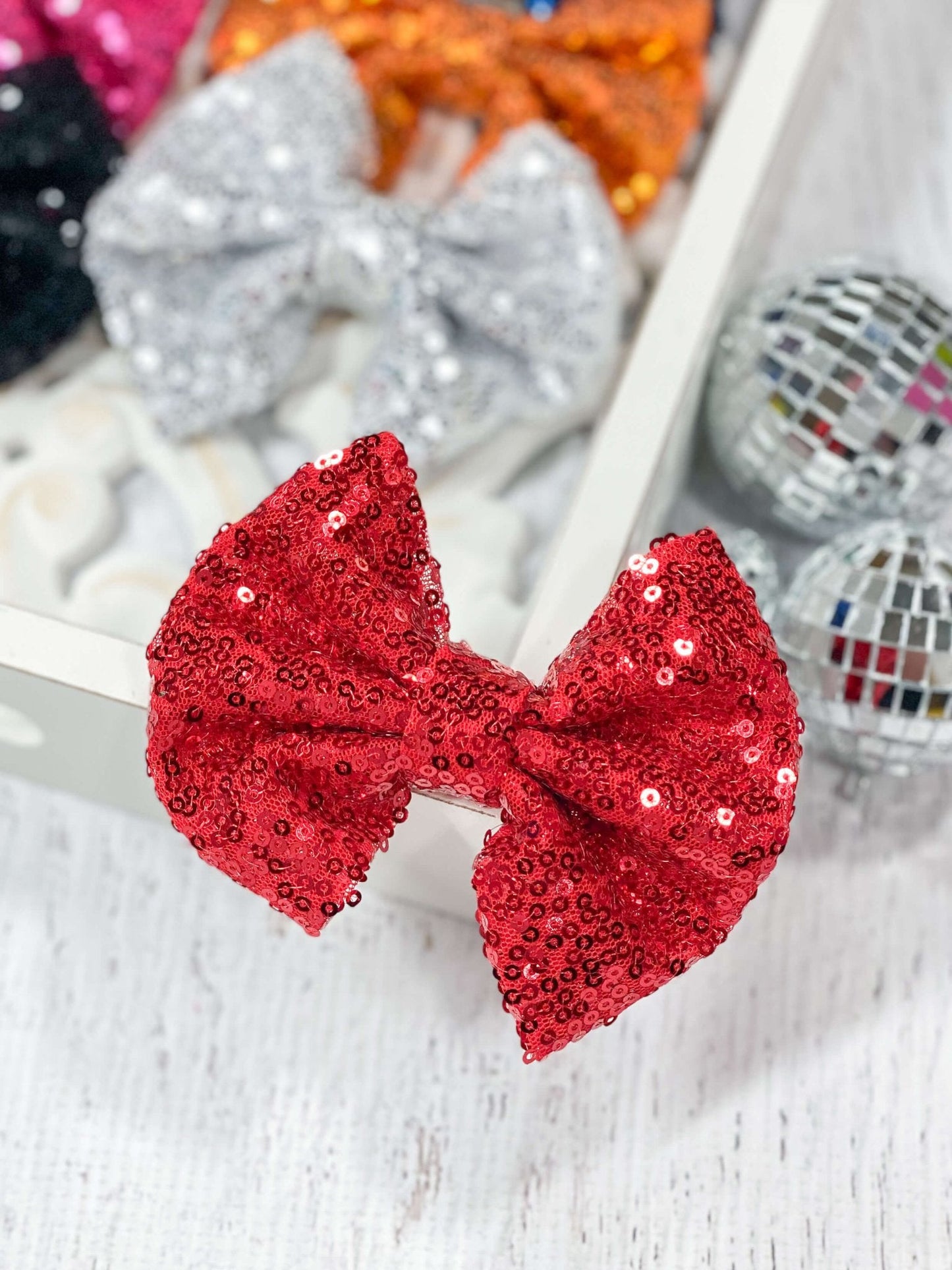 4" Sequin Hair Bow | Alligator Clip