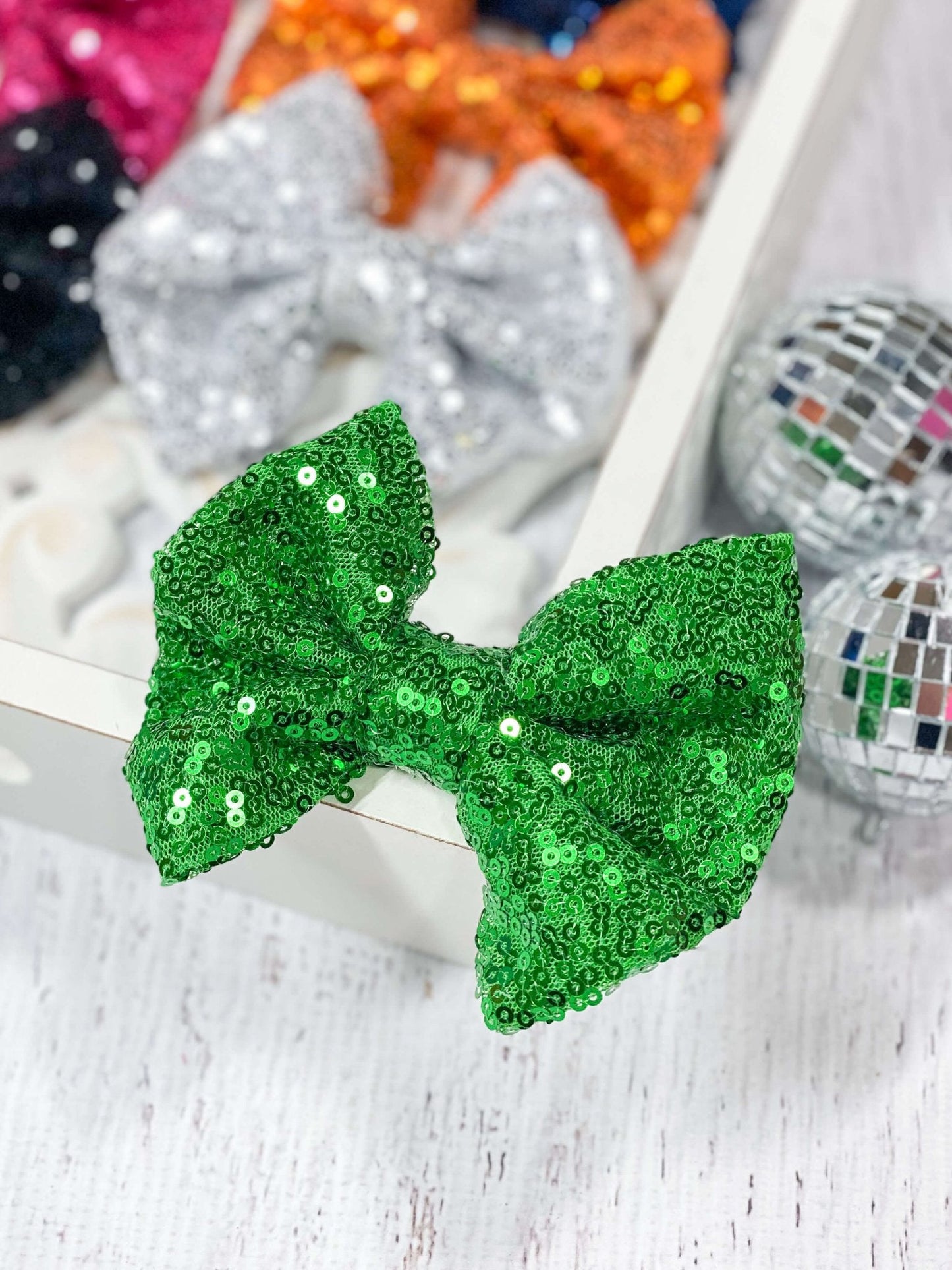 4" Sequin Hair Bow | Alligator Clip