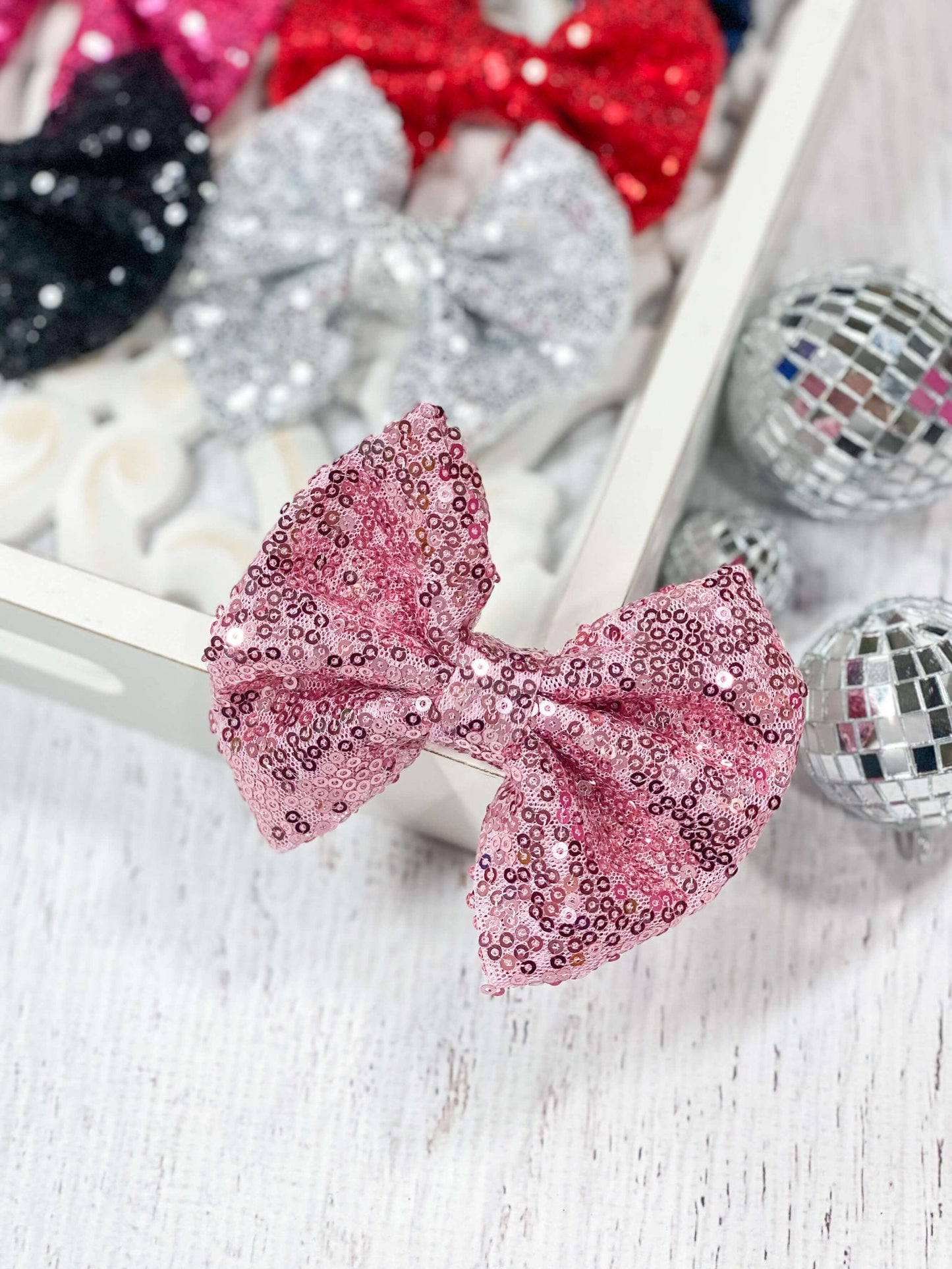 4" Sequin Hair Bow | Alligator Clip
