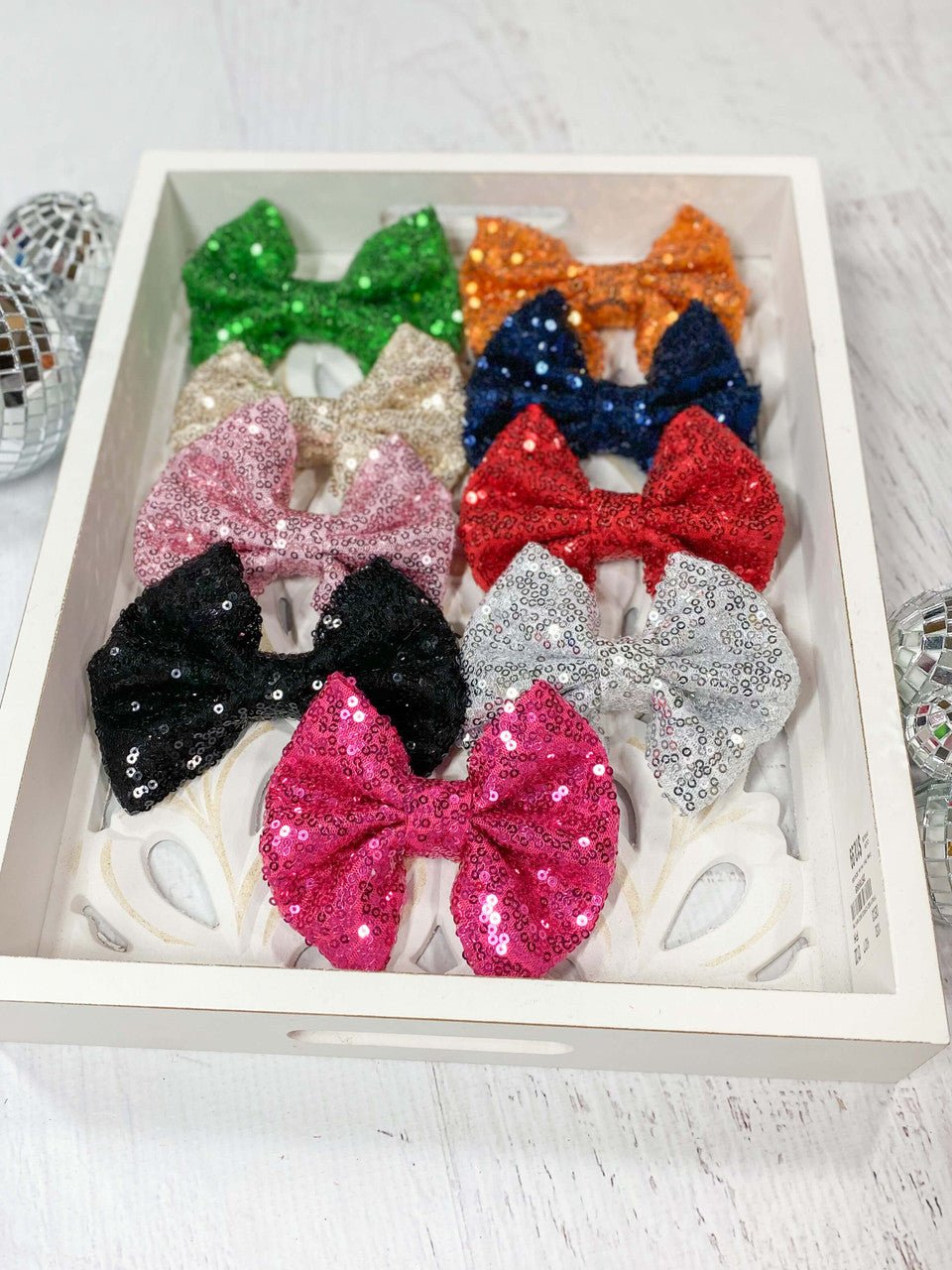 4" Sequin Hair Bow | Alligator Clip