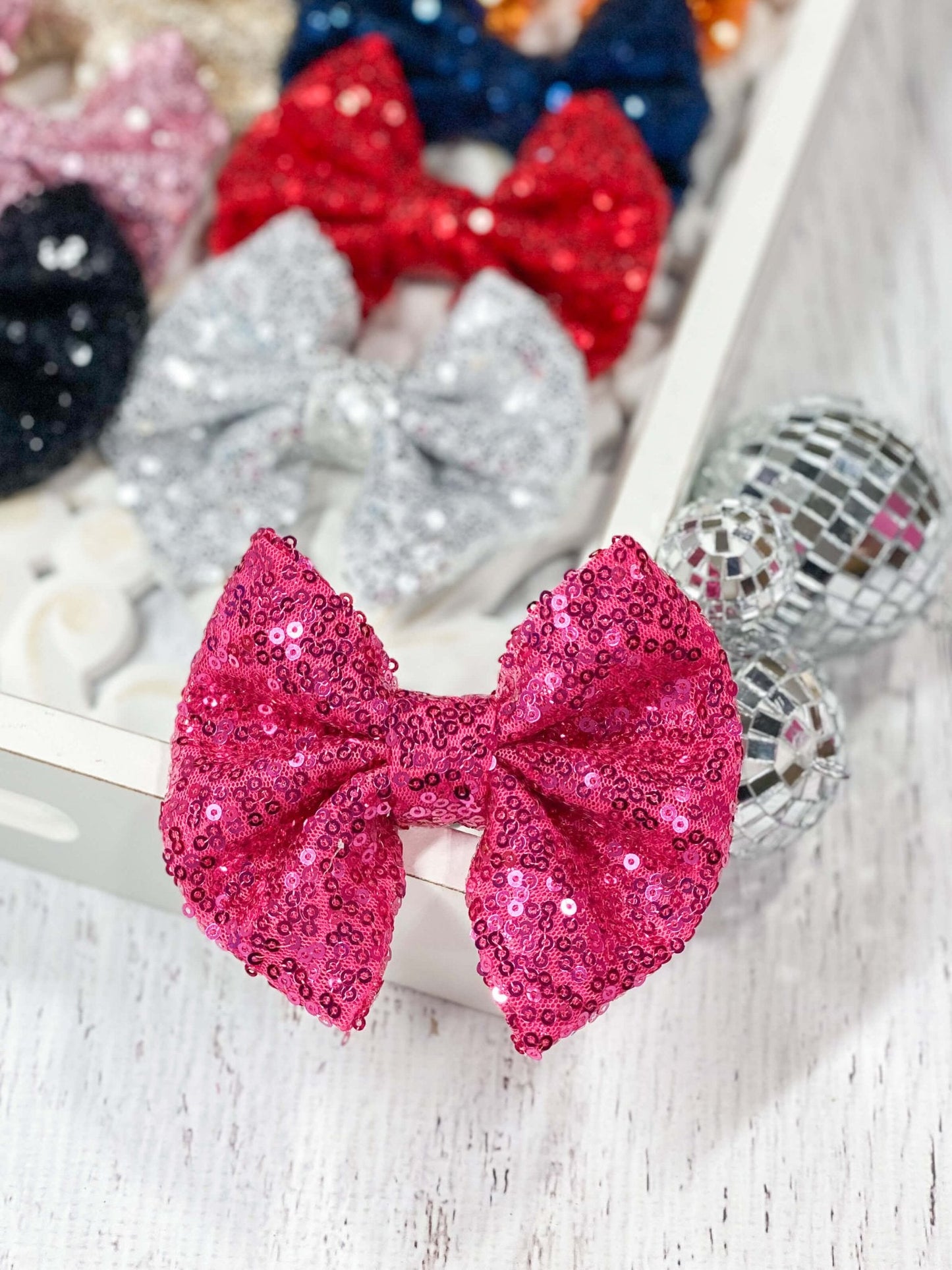 4" Sequin Hair Bow | Alligator Clip