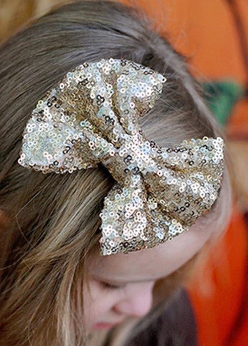 4" Sequin Hair Bow | Alligator Clip