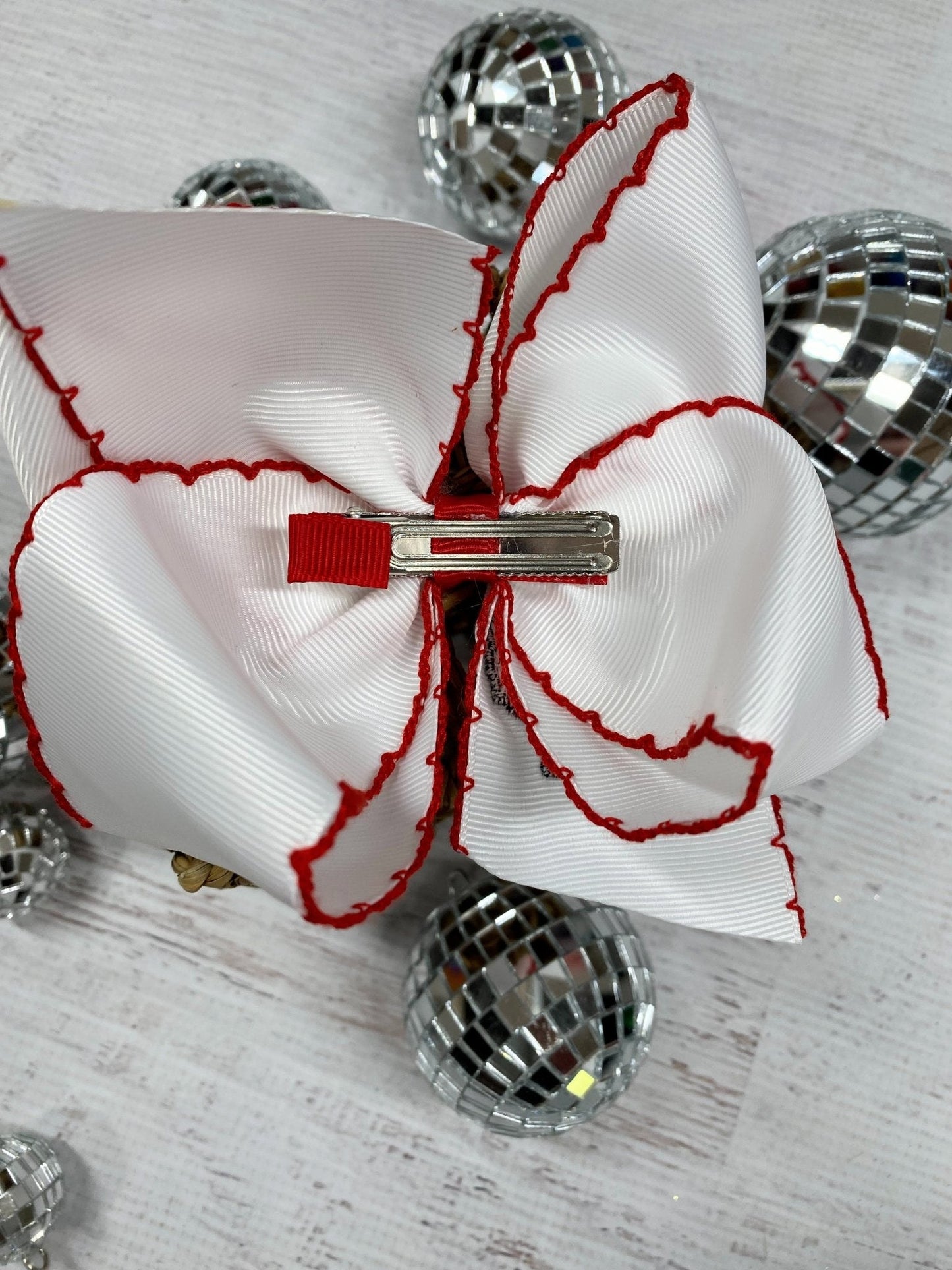 Texas Flag Moonstitch Hair Bow | Clip or Headband