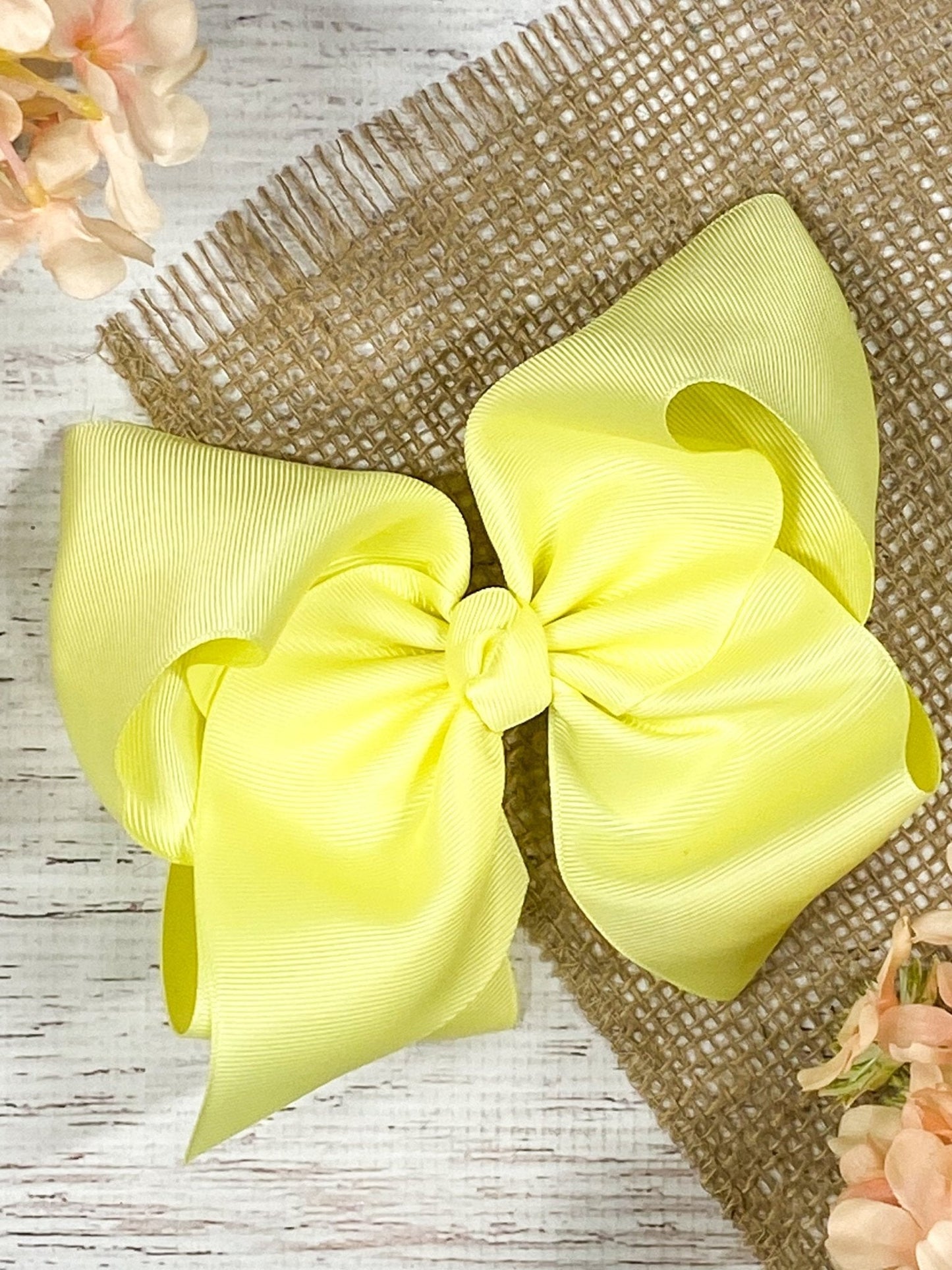 6.5" Texas Size Grosgrain Hair Bow | Alligator or French Clip