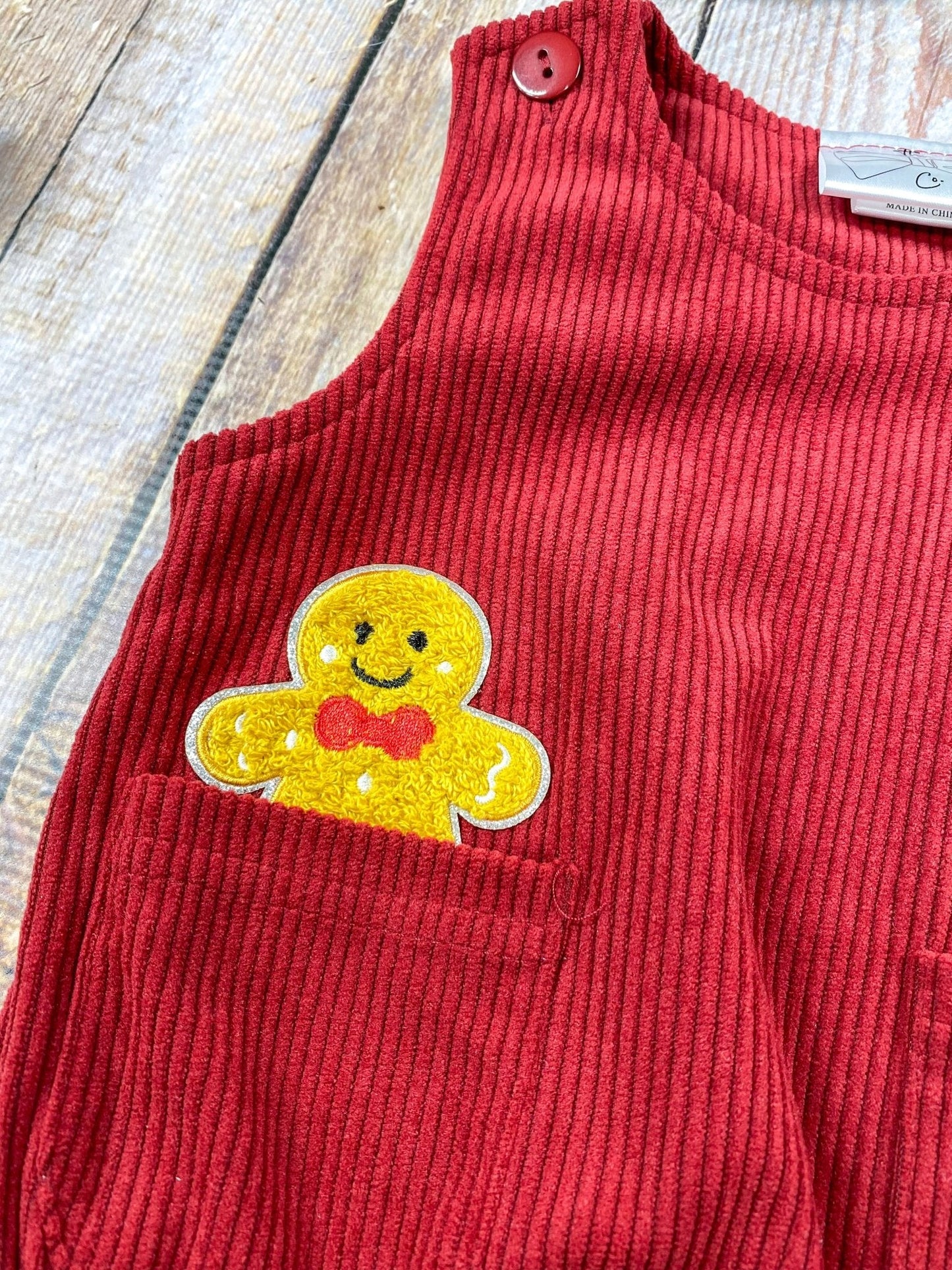 Timeless Gingerbread & Bows Infant Romper