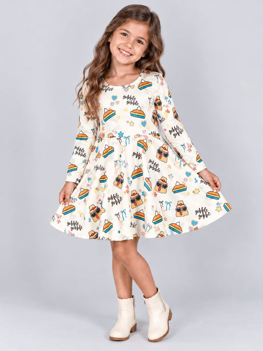 Trendy Turkey Girls Twirl Dress