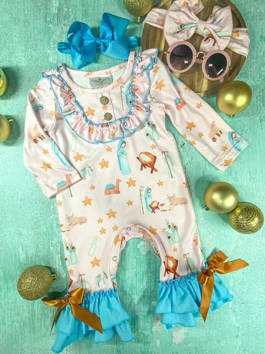 Vintage Nativity Scene Infant Onesie