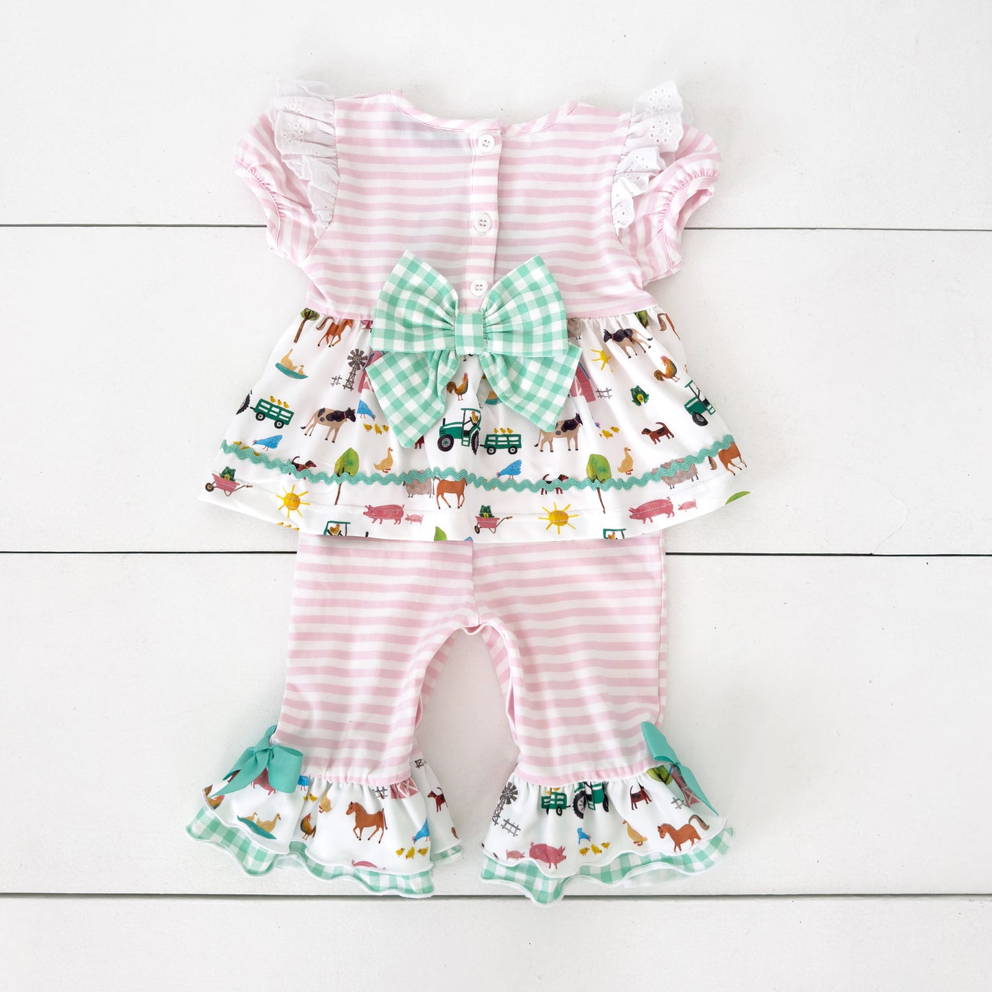 Girls Tractor Romper